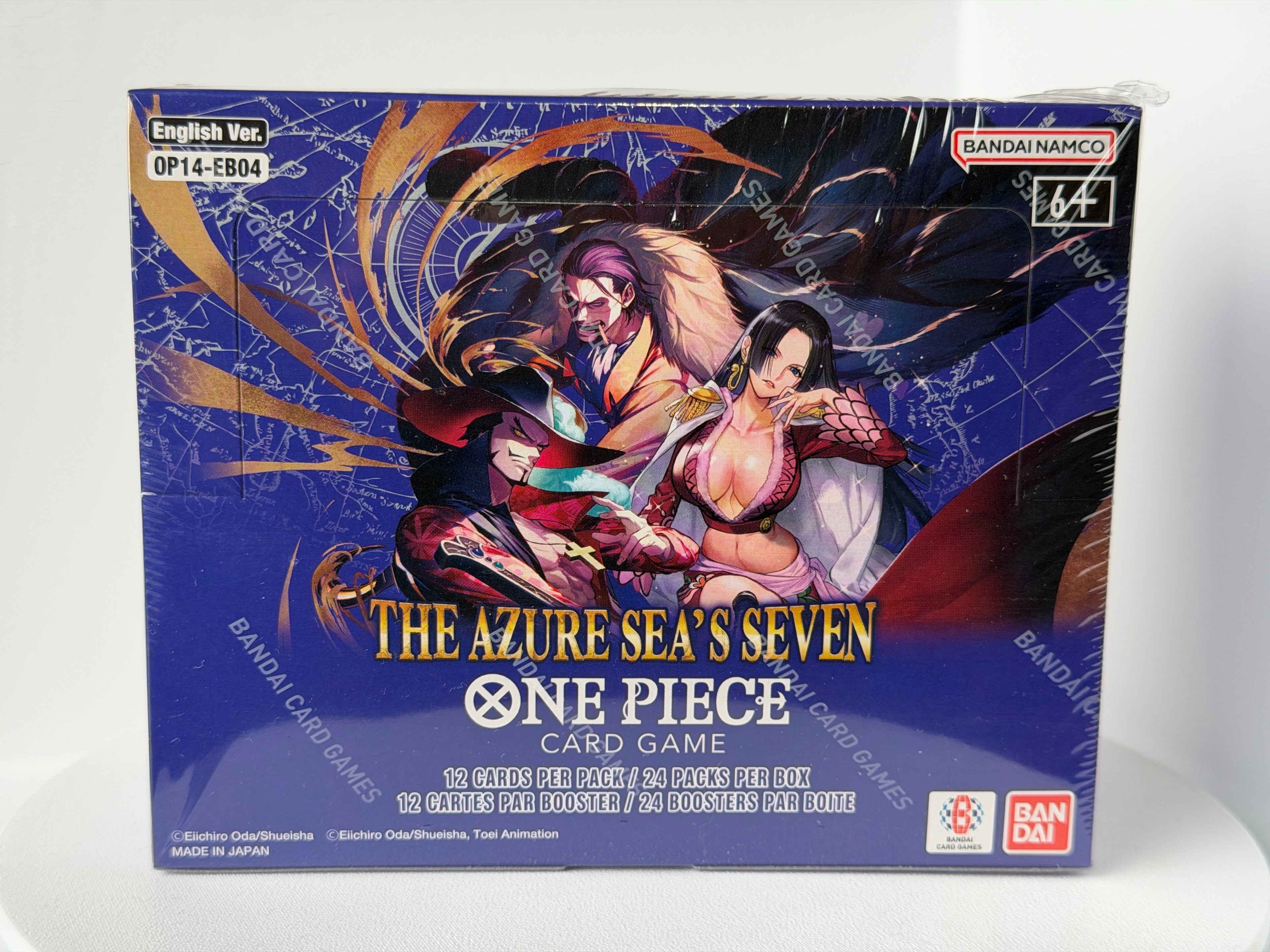 One Piece TCG OP-14 EB03 The Azure Sea’s Seven Booster Box (English) | Sealed | 24 Packs